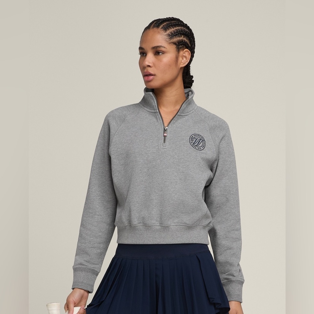 Wilson Sideline Half-Zip Size Small in Medium Gray Heather
